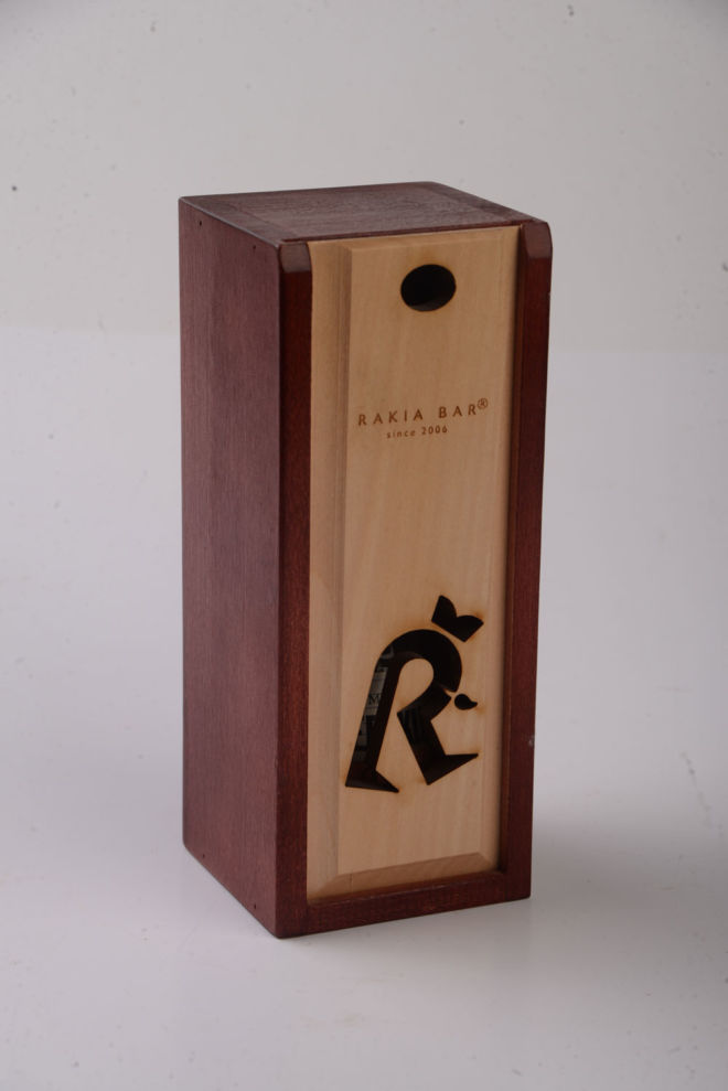 BOX FOR SMALL GLASS BOTTLE FOR BRANDY